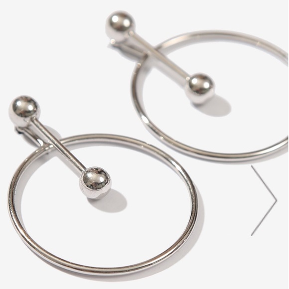 Adornmonde Iro Silver Geometric Earrings - Picture 1 of 12